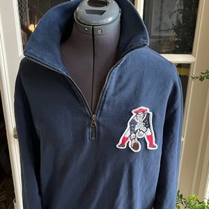 Patriots 1/4 zip pullover by 47 size M
